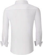 Alex Vando Mens Dress Shirt Wrinkle Free Regular Fit 4-Way Stretch Button Down Shirts